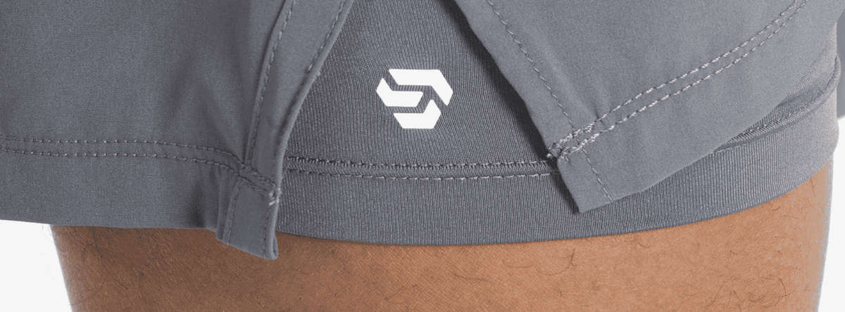 grijze 2in1 short conquer